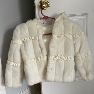 Faux fur coat.Perfect for your little ones holiday dress coat